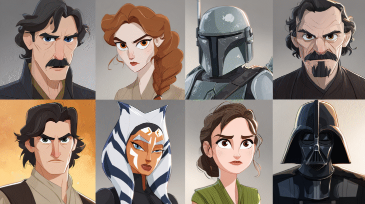Popular Star Wars characters